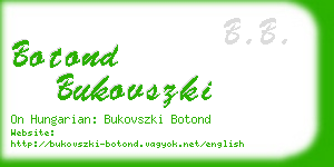 botond bukovszki business card